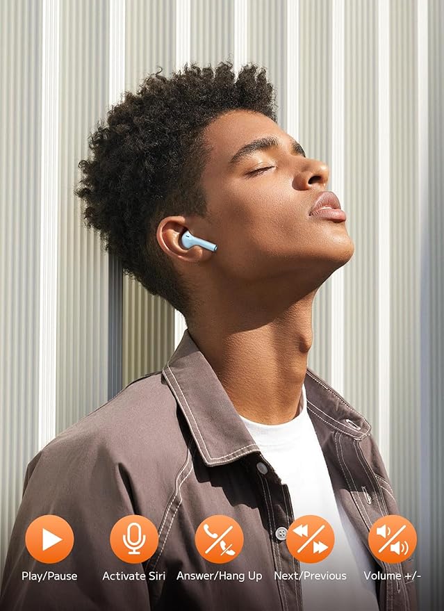 Wireless Earbuds, Active Noise Cancelling, Bluetooth in-Ear Headphones with Charging Case, Bluetooth 5.4 Ear Buds for Laptop, Android/iOS, Pad