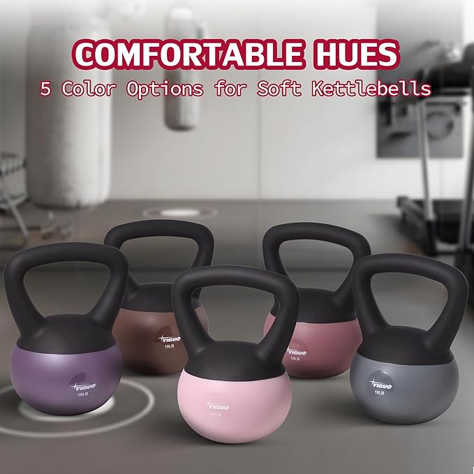 YIGUO Soft Kettlebell, Kettlebells 10 lb Anti-Slip Grip Weight for Home Workouts, Kettlebell for Safe Strength Training for Women & Men & Beginners