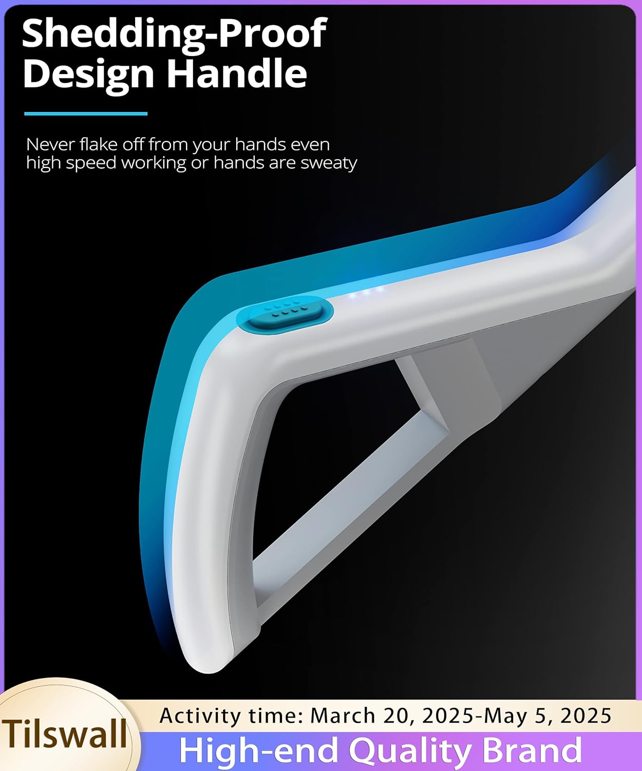 Tilswall Cordless Electric Spin Scrubber - Powered Shower & Tile Cleaning Brush with Detachable Handle, 2-Speed Modes & Extra Battery, for Bathroom Tub/Glass/Car Windows