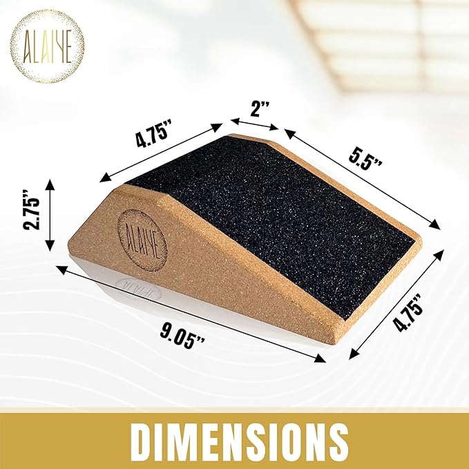 Squat Wedge Blocks (Set of 2) β Non-Slip Slant Boards for Lower Body Workouts, Ankle and Calf Stretching - Yoga Blocks, Designed to Elevate Heels and Squat Support - Includes Carry Bag