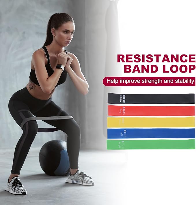 PATIKIL Resistance Loop Exercise Bands Stretch Bands for Working Out Fitness Elastic Workout Bands with Carry Bag for Home Gym Physical Fitness Yoga