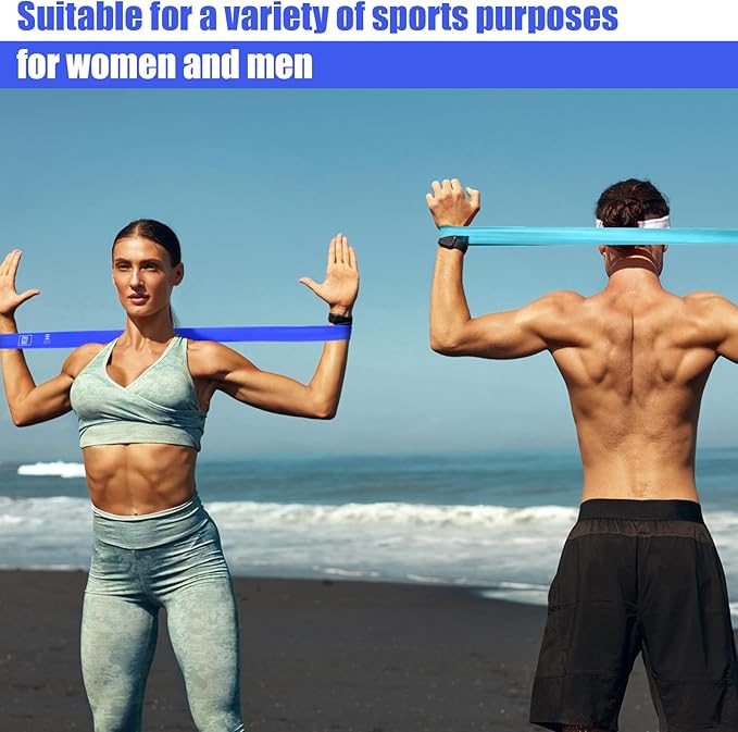 Deekin 20 Pcs Resistance Bands for Women Men 10-115 Lbs 5 Different Resistance Levels Loop Exercise Bands for Leg Working Gym
