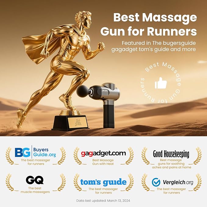 BOB AND BRAD C2 Massage Gun, Deep Tissue Percussion Massager Gun, Muscle Massager with 5 Speeds and 5 Heads, Electric Back Massagers for Professional Athletes Home Gym