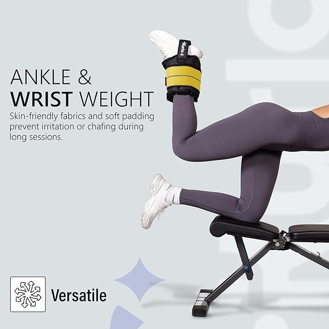 Ankle Weights 4β40 lbs with Dual Strap System (Heel & Wrap) β Single, Pair & Bundle Options with Resistance Bands & Handles β Strength Training, Pilates, Yoga, Glutes, Arms & Rehab