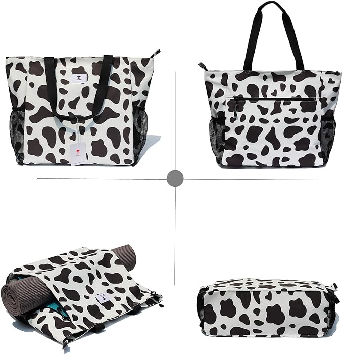 ESVAN Yoga Mat Bag Yoga Tote Carrier Shoulder Bag Carryall Tote for Office,Yoga,Pilates,Travel,Beach and Gym