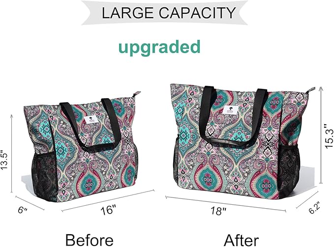 ESVAN Yoga Mat Bag Yoga Tote Carrier Shoulder Bag Carryall Tote for Office,Yoga,Pilates,Travel,Beach and Gym