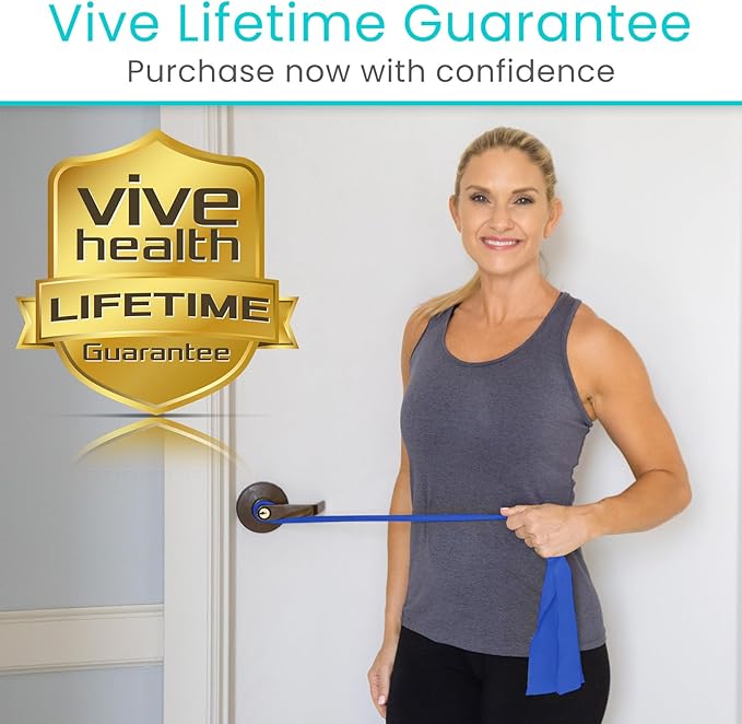 Vive Professional Resistance Bands - 25 Yard Non-Latex Roll for Physical Therapy, Lower and Upper Body Exercise Workout - Straight Elastic for Strength Training, Rehabilitation, Women, Men