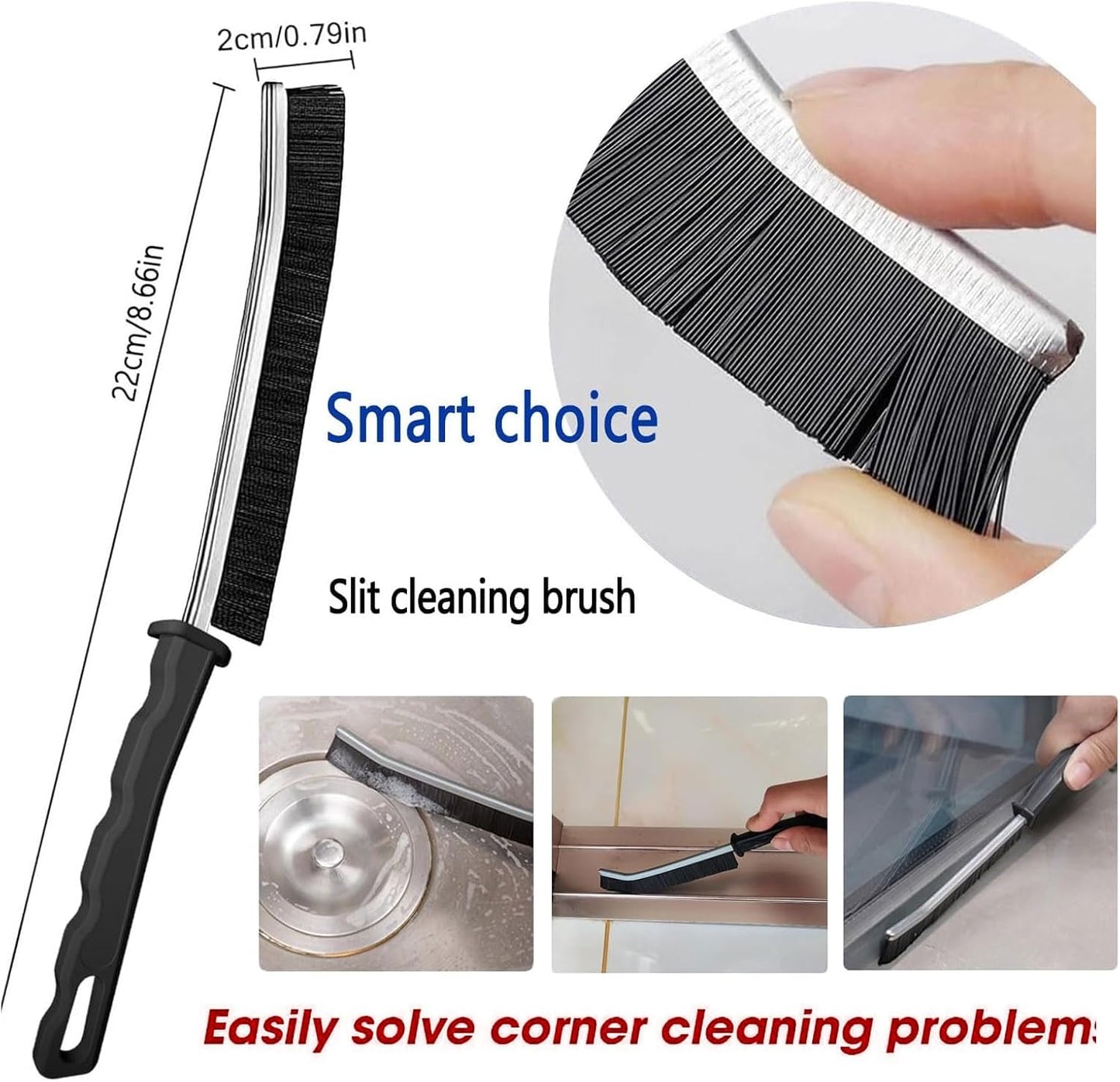 Crevice Cleaning Brush,6Pack Small Cleaning Brushes Grout Cleaner Brush Toilet Brush Scrub Brush for Shower Tile Skinny Gap Cleaning Tools for Household Use Bathroom Kitchen