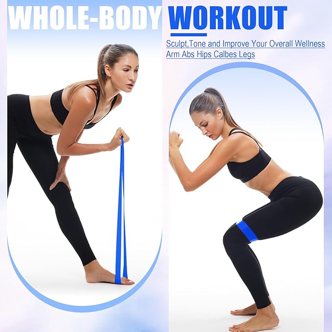 Deekin Resistance Bands Resistance Loop Exercise Bands Exercise Equipment Elastic Ring for Women and Men Home Fitness, Gym, Yoga