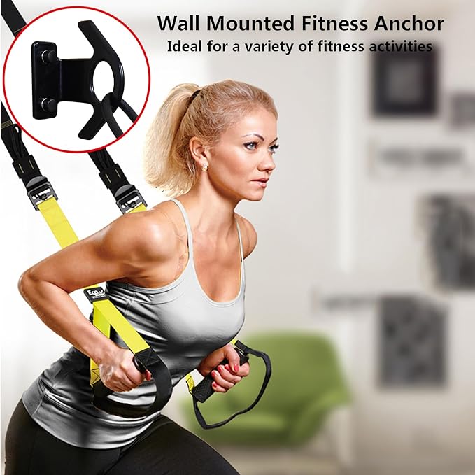 Resistance Band Wall Anchor(3PCS),Resistance Bands Wall Mount for Home Workouts & Yoga Gym,Resistance Band Hooks for Resistance Bands, Stretch Straps & Suspension Trainers