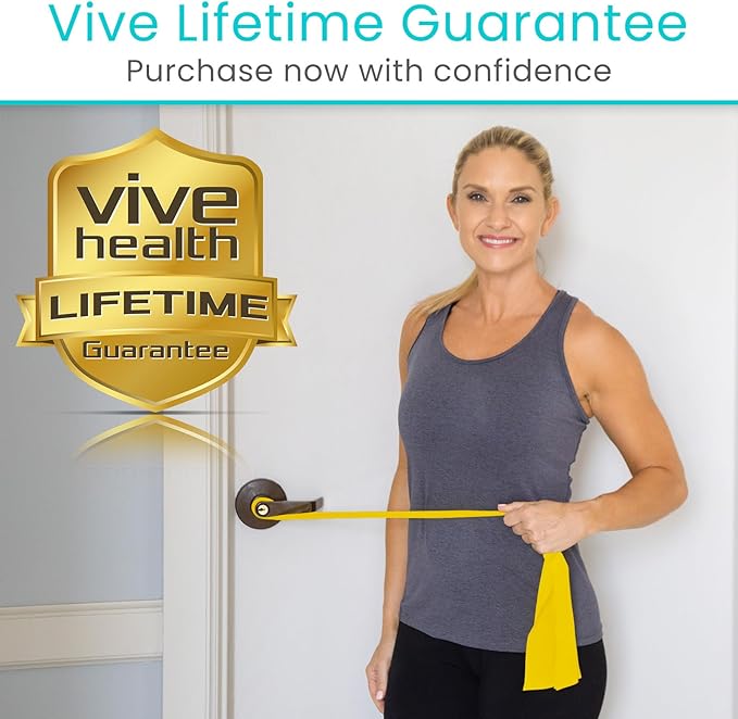 Vive Professional Resistance Bands - 25 Yard Non-Latex Roll for Physical Therapy, Lower and Upper Body Exercise Workout - Straight Elastic for Strength Training, Rehabilitation, Women, Men