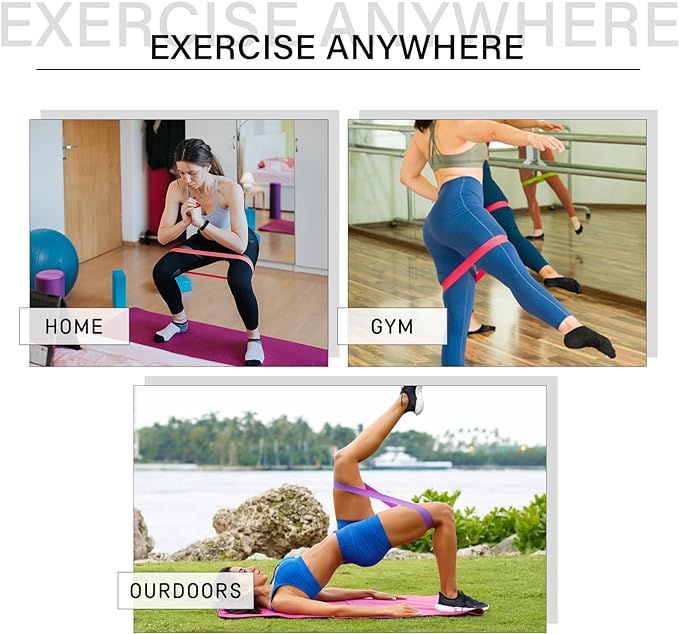 Resistance Bands for Working Out, Physical Therapy Bands, Latex Free Elastic and Exercise Bands Set for Stretching, Suitable for Rehab, Yoga, Pilates, Gym, Home Exercise