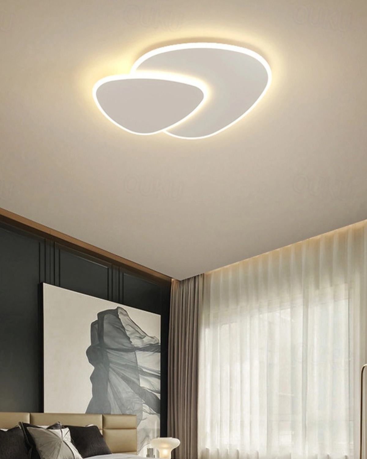 Japandi Flowing LED Ceiling Light