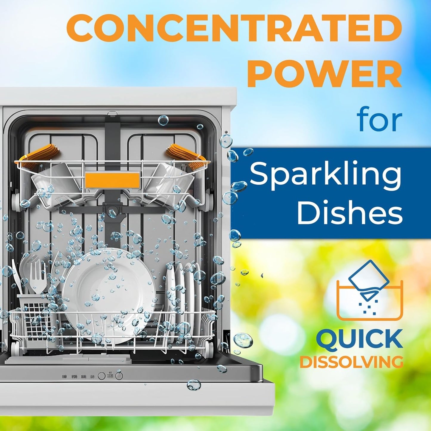 Gull living Eco-Friendly Dishwasher Detergent Sheets - Natural Dishwashing Detergent - Plant Based Dishwasher Soap Sheets - Unscented & Plastic Free Travel Size 60 Loads with sustainable Packaging.