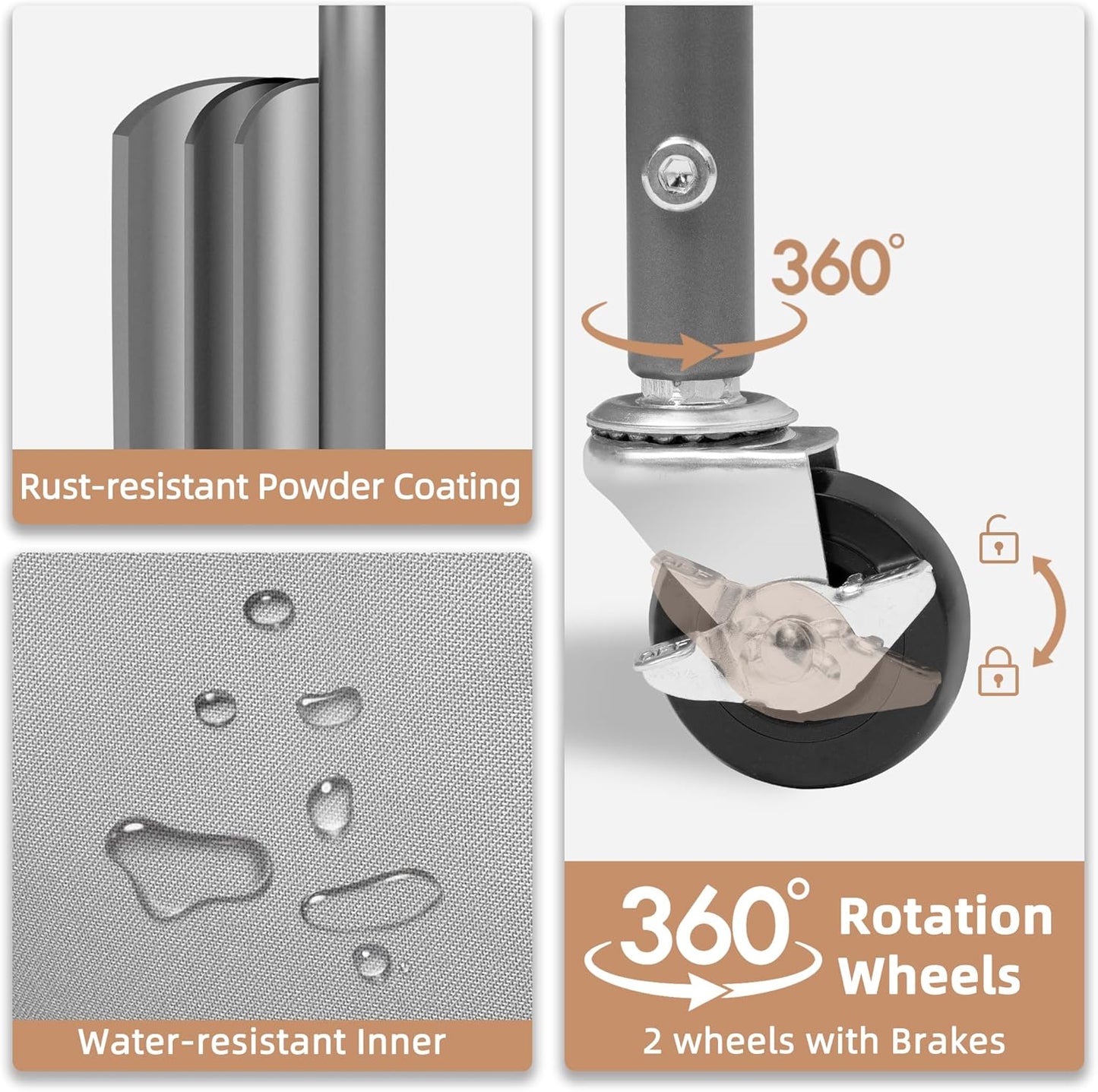 STORAGE MANIAC 120 Liters Vertical Rolling Laundry Hamper, 3 Section Laundry Sorter with Wheels and 2 Breaks, 3-tier Laundry Baskets for Small Space, Dorm, Laundry Room, Closet, Multicolored 3-tier