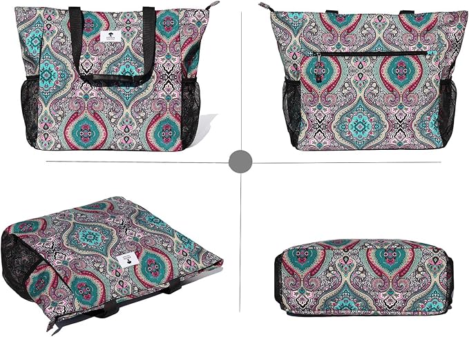ESVAN Yoga Mat Bag Yoga Tote Carrier Shoulder Bag Carryall Tote for Office,Yoga,Pilates,Travel,Beach and Gym
