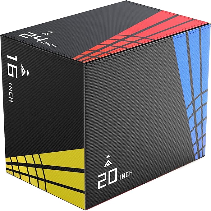 XDDIAS 3-in-1 Heavier Foam Plyometric Box Jumps for Home Gym,Firm Soft Foam Plyo Box,30βx24βx20β-24βx20βx16β-20"x16"x14" Plyometric Box,440lb Weight Capacity Jump Box Gym Fitness Workout Training