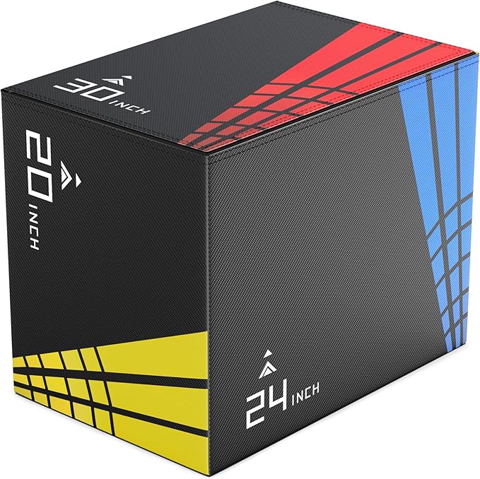 XDDIAS 3-in-1 Heavier Foam Plyometric Box Jumps for Home Gym,Firm Soft Foam Plyo Box,30βx24βx20β-24βx20βx16β-20"x16"x14" Plyometric Box,440lb Weight Capacity Jump Box Gym Fitness Workout Training