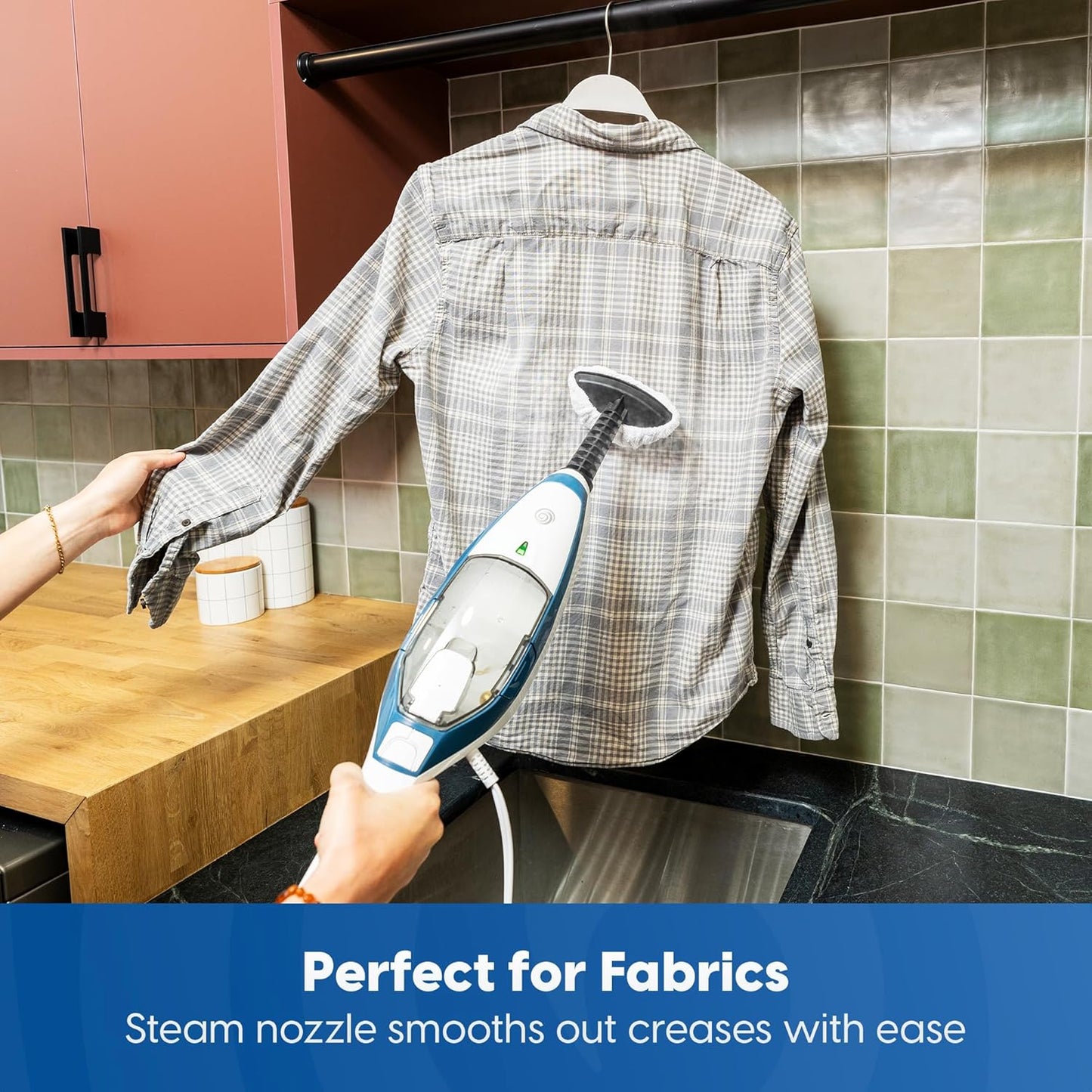 Vacmaster SMF1501 2-in-1 Steam Mop for Floor Cleaning with Detachable Handheld Steamer, Quick-Heating & Lightweight for Hard Floors, Carpets, Tiles and Upholstery