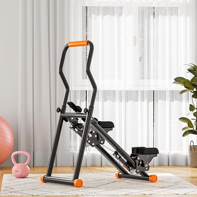 soges Folding Stair Stepper for Home, Vertical Cardio Climbing Exercise Machine for Full-Body Workout, Stair Climber, Stair Master, Stairmaster, Adjustable Handlebar & Pedals