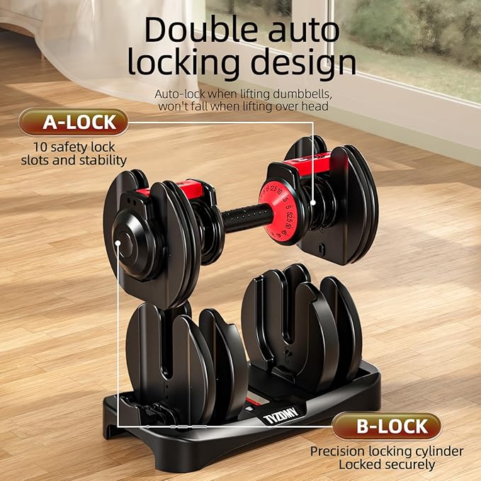 Adjustable Dumbbells Set of 2,Free Weights Dumbbells Set,Adjustable Dumbbell Set,52.5 lbs pair 105 lbs,15 in 1,for Men/Women Gym Equipment for Home Strength Training Equipment
