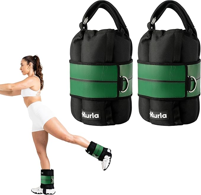 Ankle Weights 4β40 lbs with Dual Strap System (Heel & Wrap) β Single, Pair & Bundle Options with Resistance Bands & Handles β Strength Training, Pilates, Yoga, Glutes, Arms & Rehab