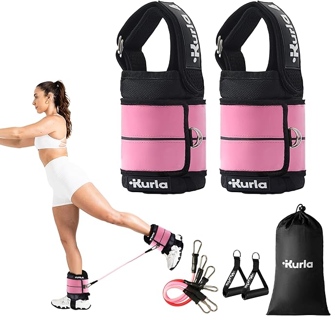 Ankle Weights 4β40 lbs with Dual Strap System (Heel & Wrap) β Single, Pair & Bundle Options with Resistance Bands & Handles β Strength Training, Pilates, Yoga, Glutes, Arms & Rehab