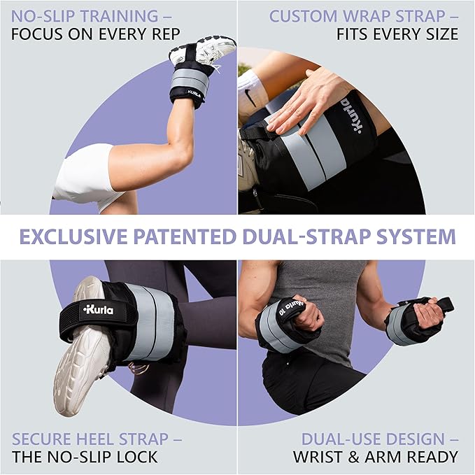 Ankle Weights 4β40 lbs with Dual Strap System (Heel & Wrap) β Single, Pair & Bundle Options with Resistance Bands & Handles β Strength Training, Pilates, Yoga, Glutes, Arms & Rehab