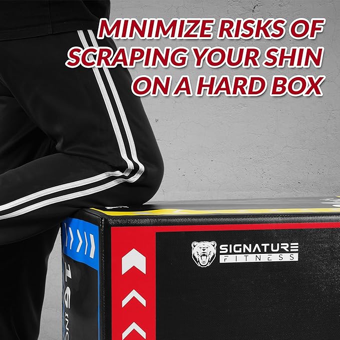 BalanceFrom 3-in-1 Foam Plyo Box, Jump Box for Home Gym, Plyometric Training, HIIT & Strength Workouts, Anti-Slip, Durable & Lightweight, Supports 350lbs,Multiple Colors