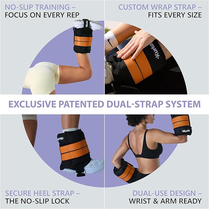 Ankle Weights 4β40 lbs with Dual Strap System (Heel & Wrap) β Single, Pair & Bundle Options with Resistance Bands & Handles β Strength Training, Pilates, Yoga, Glutes, Arms & Rehab