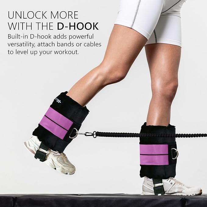 Ankle Weights 4β40 lbs with Dual Strap System (Heel & Wrap) β Single, Pair & Bundle Options with Resistance Bands & Handles β Strength Training, Pilates, Yoga, Glutes, Arms & Rehab