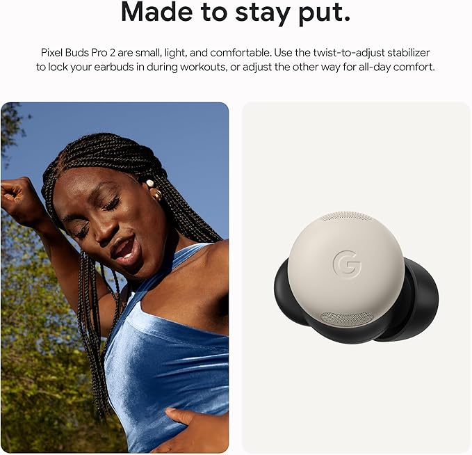 Google Pixel Buds Pro 2 - Wireless Earbuds with Active Noise Cancellation – Bluetooth Headphones - Peony