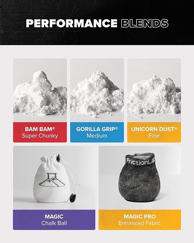 Friction Labs Gym Chalk – Magic Ball, PRO Ball (Chalk Bag Sock) or Discs | Non-Toxic Climbing Chalk for Bouldering, Gymnastics & More