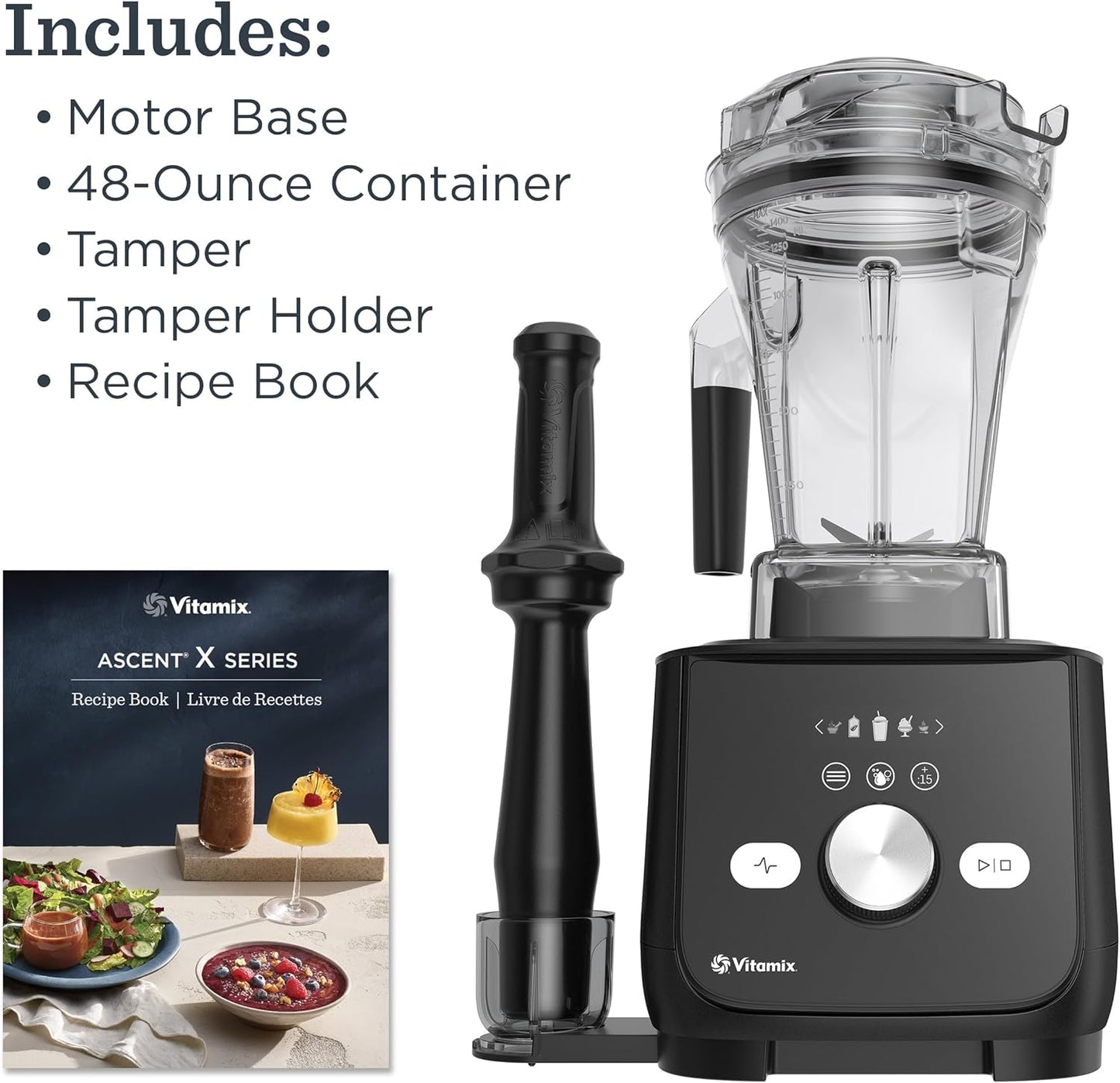 Vitamix Ascent Series X5 Blender with 10 Blending Programs, Self-Cleaning Program, Professional-Grade Blender for Smoothies, Soups and More, Stainless-Steel Blades, 48 Oz Container, Graphite