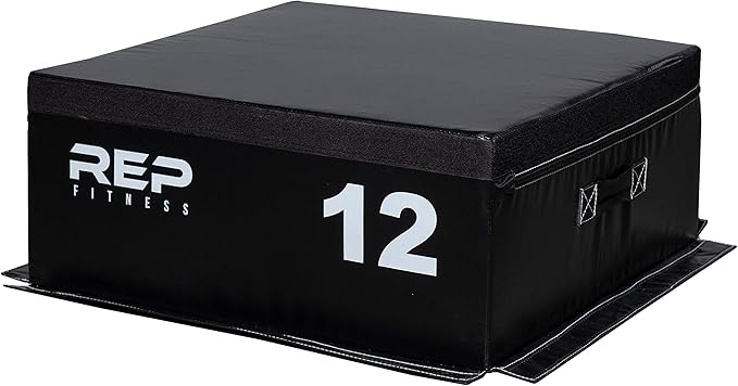 REP Fitness Stackable Soft Foam Plyo Boxes, Adjustable Jump Platforms for Home Gym Training, Durable Cushioned Step for Exercise, Balance, Squats, HIIT Workouts, Strength Conditioning, Vinyl Cover