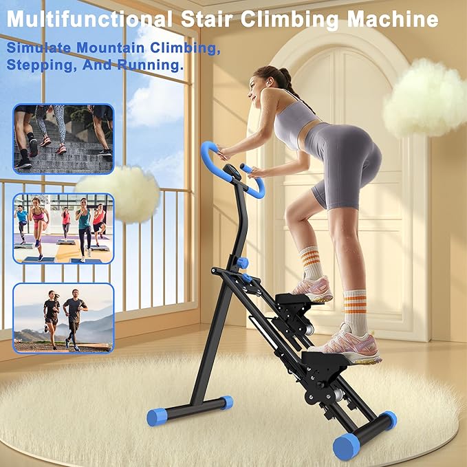 Stair Stepper for Home-Upgrade Vertical Climber Workout Machine for Full-Body Exercise Climber Fitness Equipment with Stable Frame Adjustable Handlebar