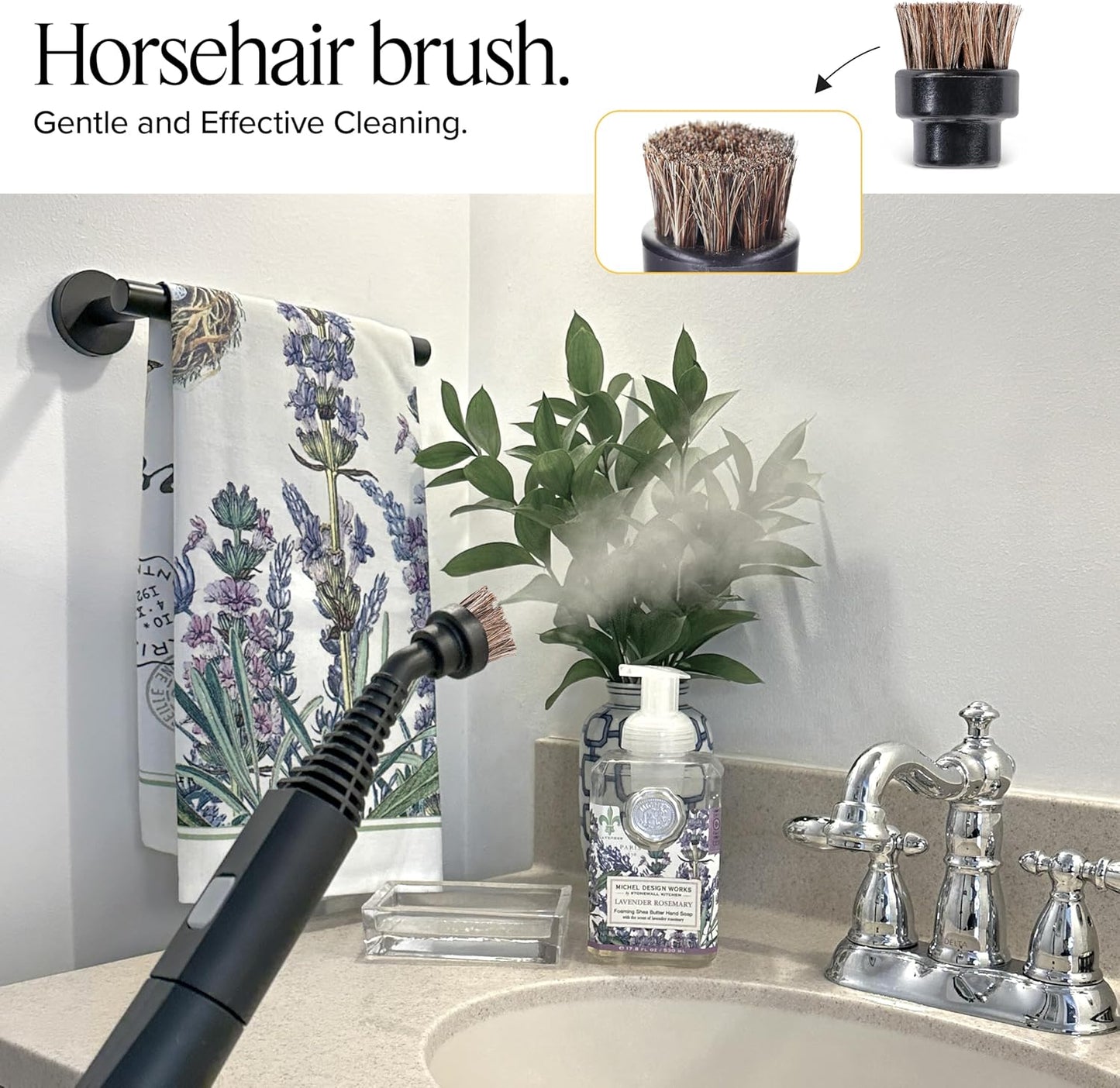 Dupray Small Horsehair Brushes - Gentle and Effective Cleaning Accessories for Dupray Steam Cleaners, Pack of 10