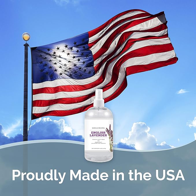 SMELLS BEGONE Air Freshener Home & Linen Spray - 16 oz, Pack of 2 - Odor Eliminator - Made with Essential Oils - English Lavender Scent