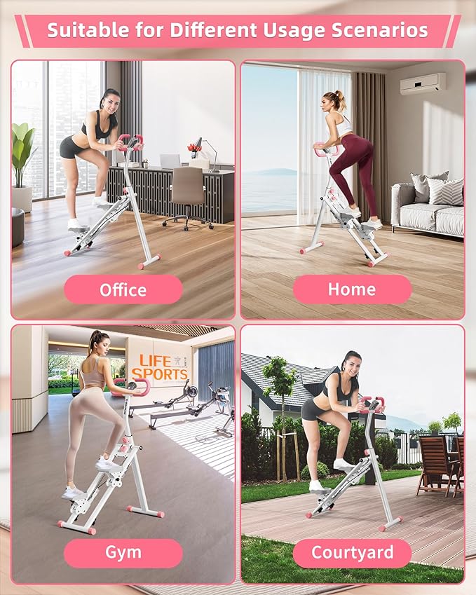 Stair Stepper for Home, Vertical Climber Workout Machine with Handlebar for Full Body Exercise Stair Climber Machine with Stable Frame & 3 Adjustable Height