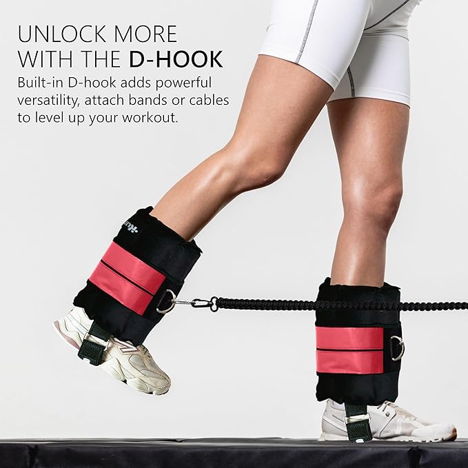 Ankle Weights 4β40 lbs with Dual Strap System (Heel & Wrap) β Single, Pair & Bundle Options with Resistance Bands & Handles β Strength Training, Pilates, Yoga, Glutes, Arms & Rehab