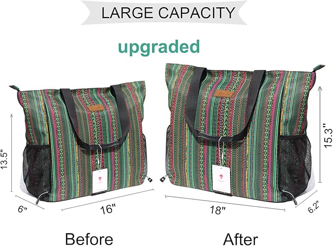 ESVAN Yoga Mat Bag Yoga Tote Carrier Shoulder Bag Carryall Tote for Office,Yoga,Pilates,Travel,Beach and Gym