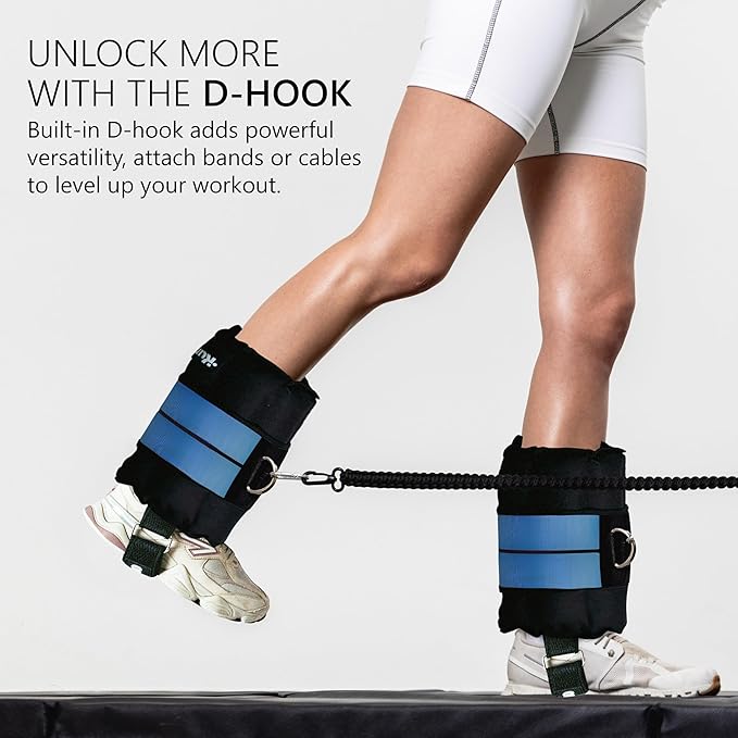 Ankle Weights 4β40 lbs with Dual Strap System (Heel & Wrap) β Single, Pair & Bundle Options with Resistance Bands & Handles β Strength Training, Pilates, Yoga, Glutes, Arms & Rehab