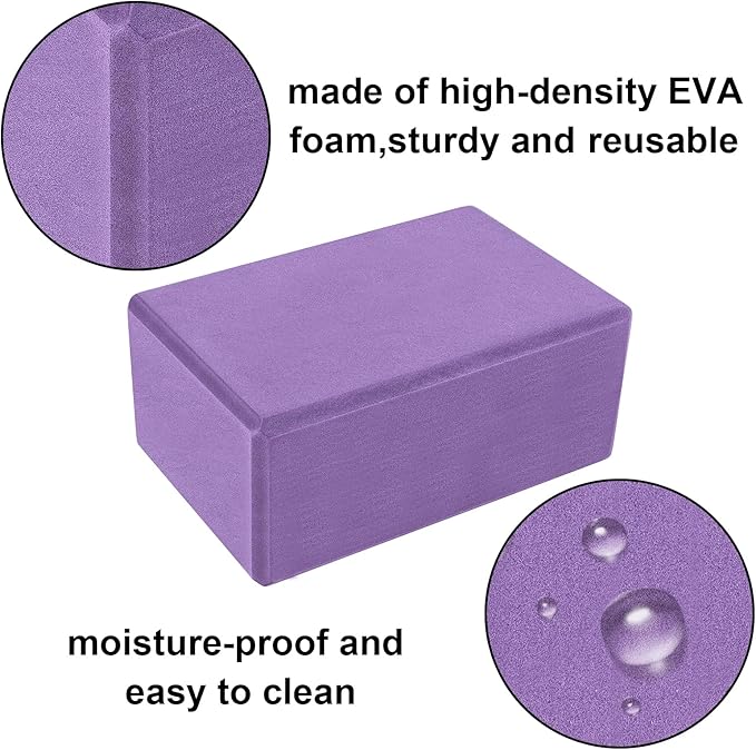 Muka Yoga Blocks 9 x 6 x 4 Inch, High Density EVA Foam Yoga Brick for Meditation, Pilates