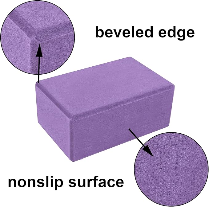 Muka Yoga Blocks 9 x 6 x 4 Inch, High Density EVA Foam Yoga Brick for Meditation, Pilates