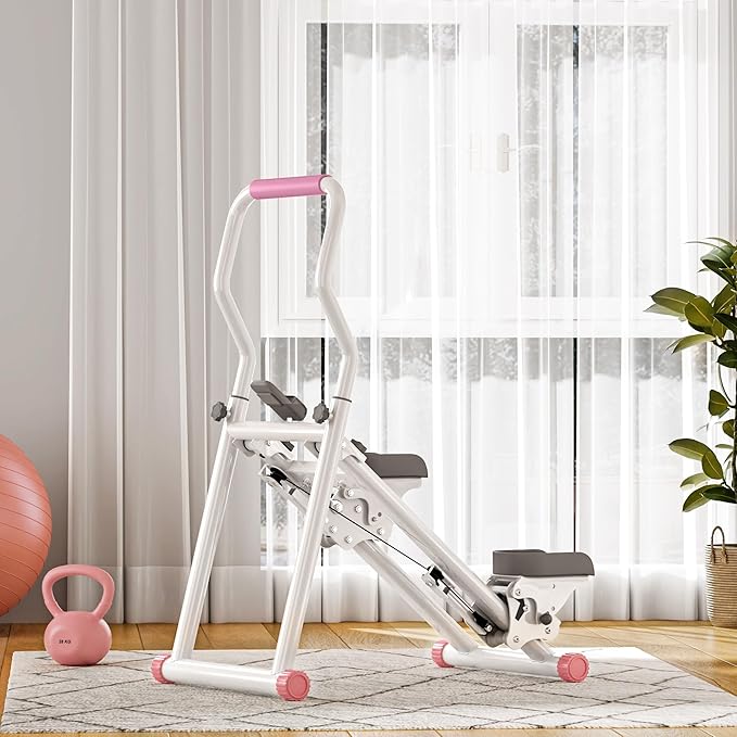 soges Folding Stair Stepper for Home, Vertical Cardio Climbing Exercise Machine for Full-Body Workout, Stair Climber, Stair Master, Stairmaster, Adjustable Handlebar & Pedals