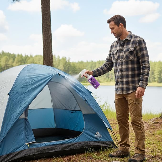 Odor Remover Spray, 16oz (2-Pack). 'Lavender' Essential Oil Odor Eliminator for Strong Odors on Fabric, Shoes, Activewear. 'ProvenSafe' Deodorizer for Pets, Kids & Sensitive Gear w/Ionic Silver