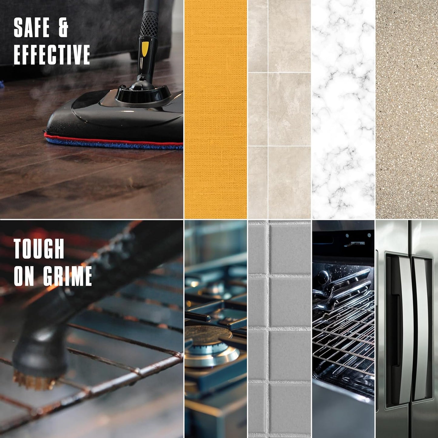 McCulloch MC1270 Portable Power Steam Cleaner, 30 Minute Runtime, 16 Accessories: Mop Head, Brushes, & More - Built for Home, Tile, Grout, Carpet, Furniture, & Personal Car Detailing