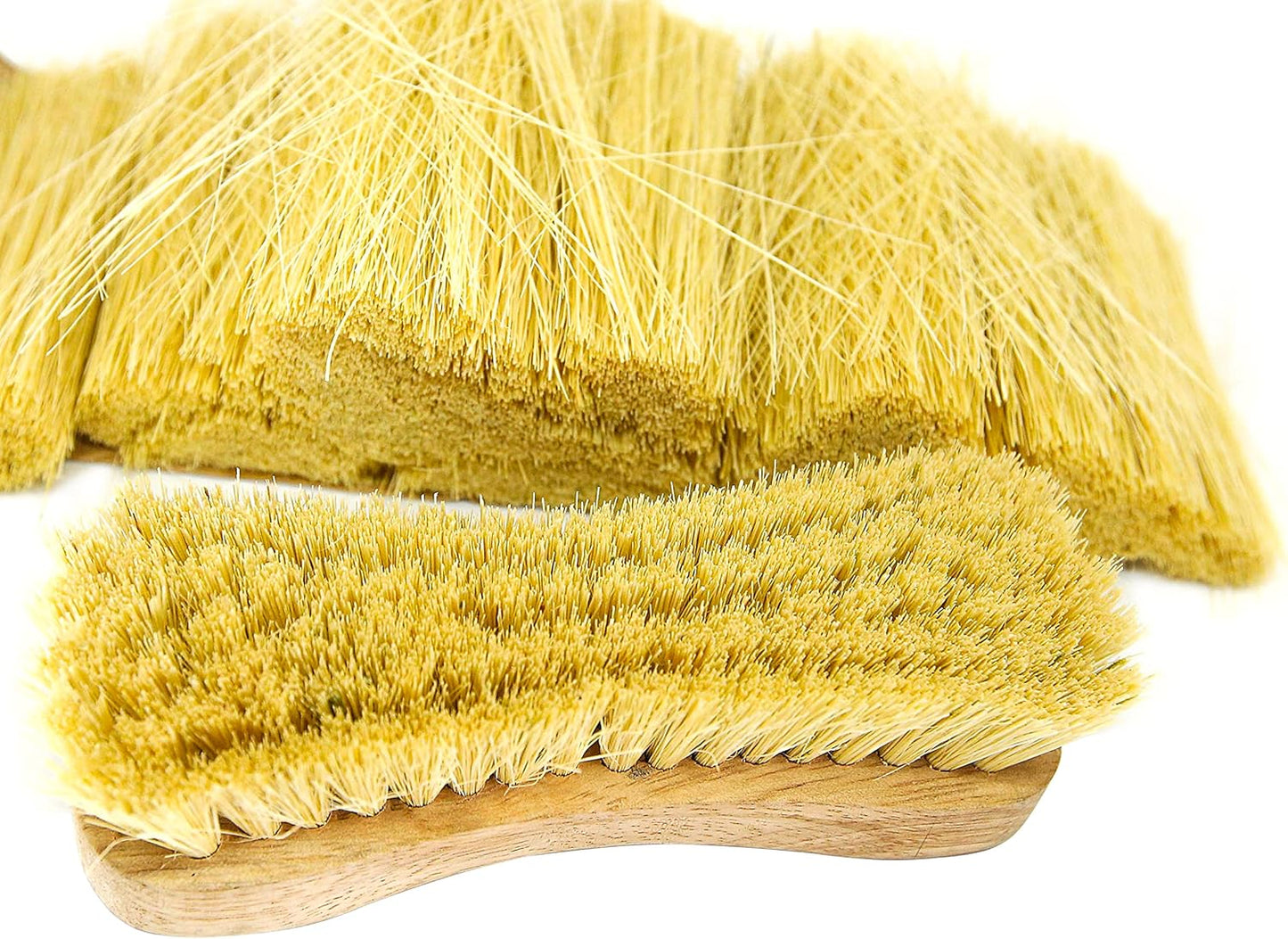 All-Natural Wooden Scrub Brush Set |Tampico Bristle Brush for Cleaning | Scrub Brushes for Cleaning | Floor, Tub, Kitchen, and Carpet Brushes for Cleaning | Eco Friendly Cleaning Products | Pack of 2
