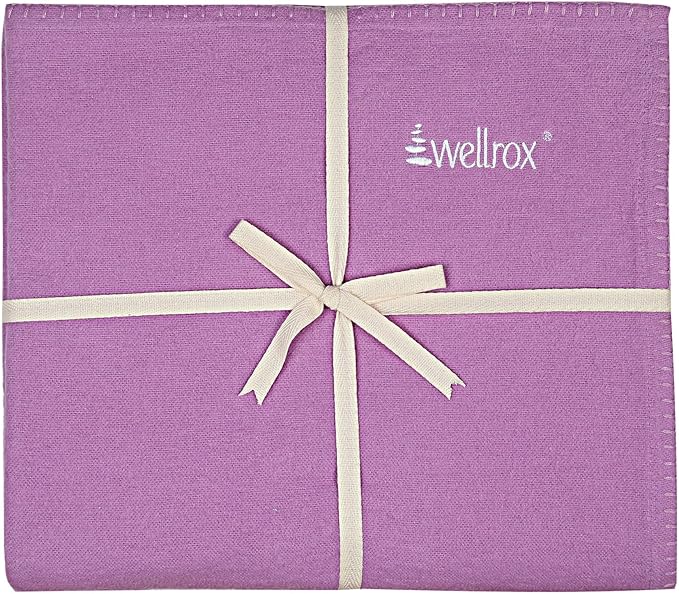100% Indian Cotton Yoga Blanket - Perfect for Restorative Yoga & Meditation, Lavender
