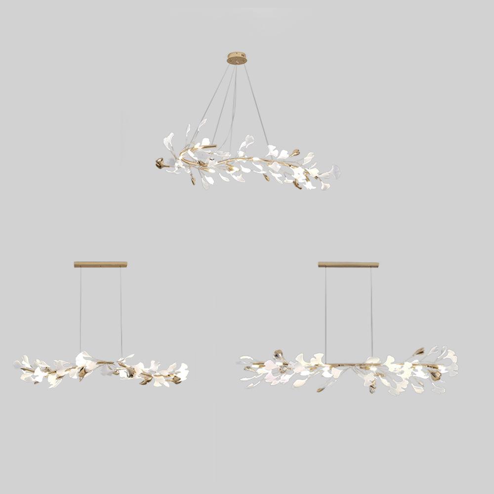 Glam Ceramic Leaf Chandelier